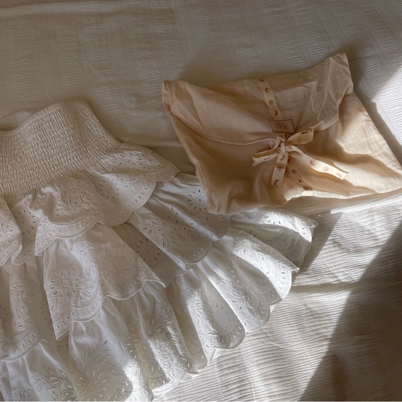 Brand New- Calling June Organic Cotton White Embroidered Skirt 🤍🌾 - Picture 10 of 10